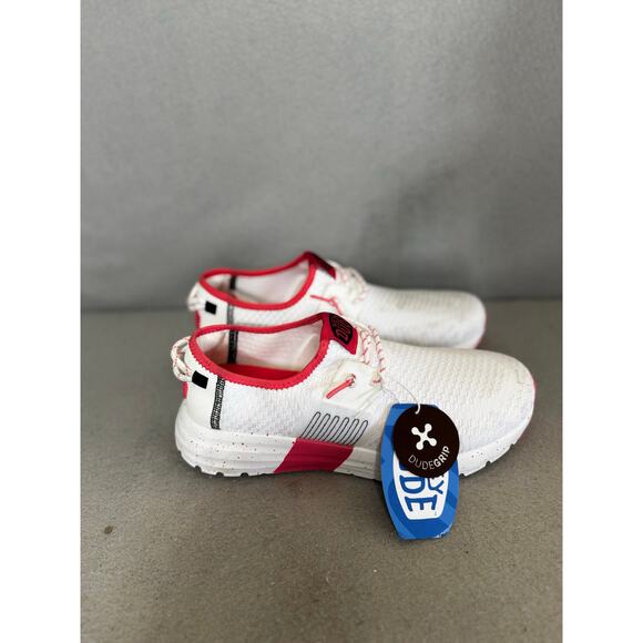 Heydude Women's Sirocco Sport Stripe White and Pink Sneaker Size W 11 - Picture 1 of 8